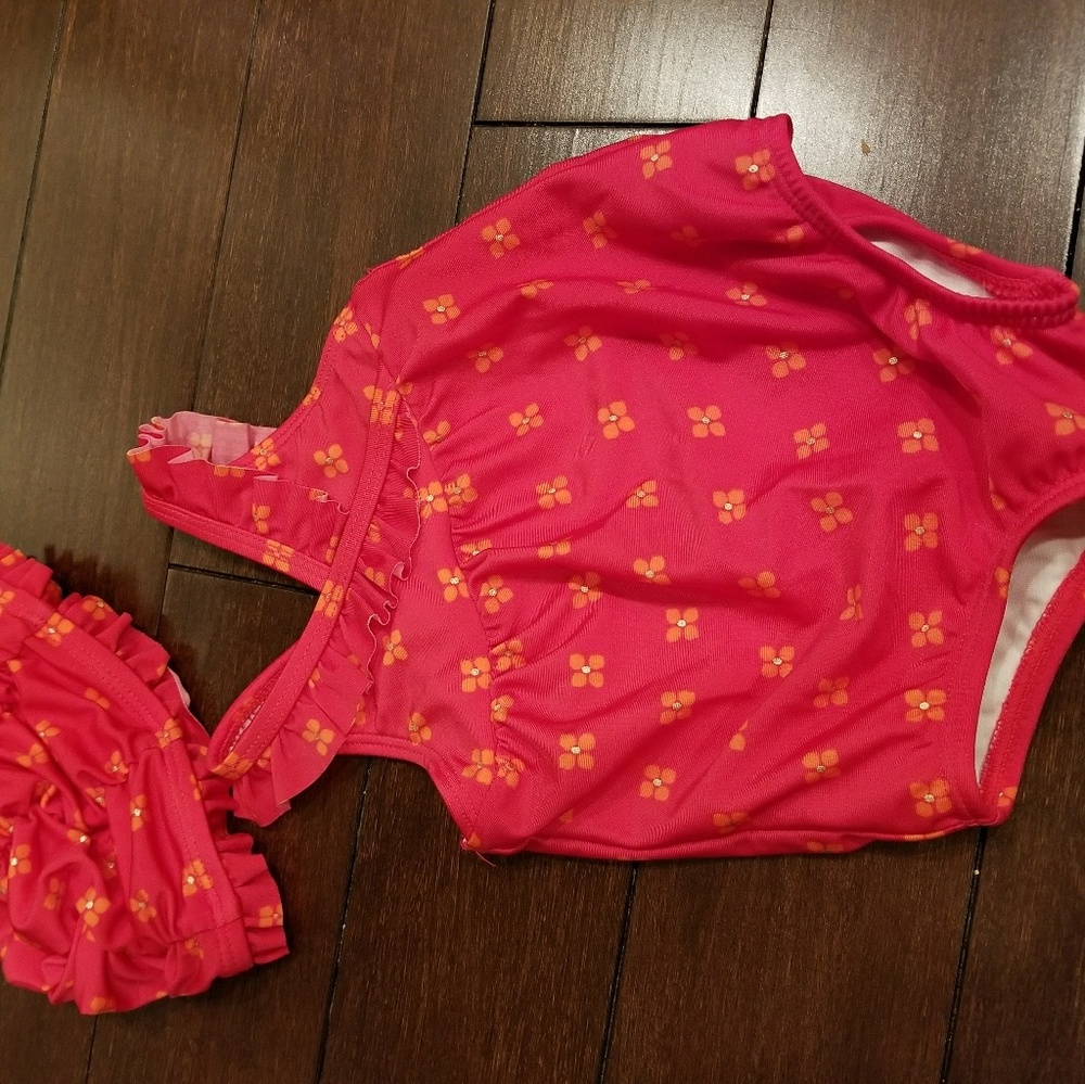 Gymboree swimsuit and matching hat